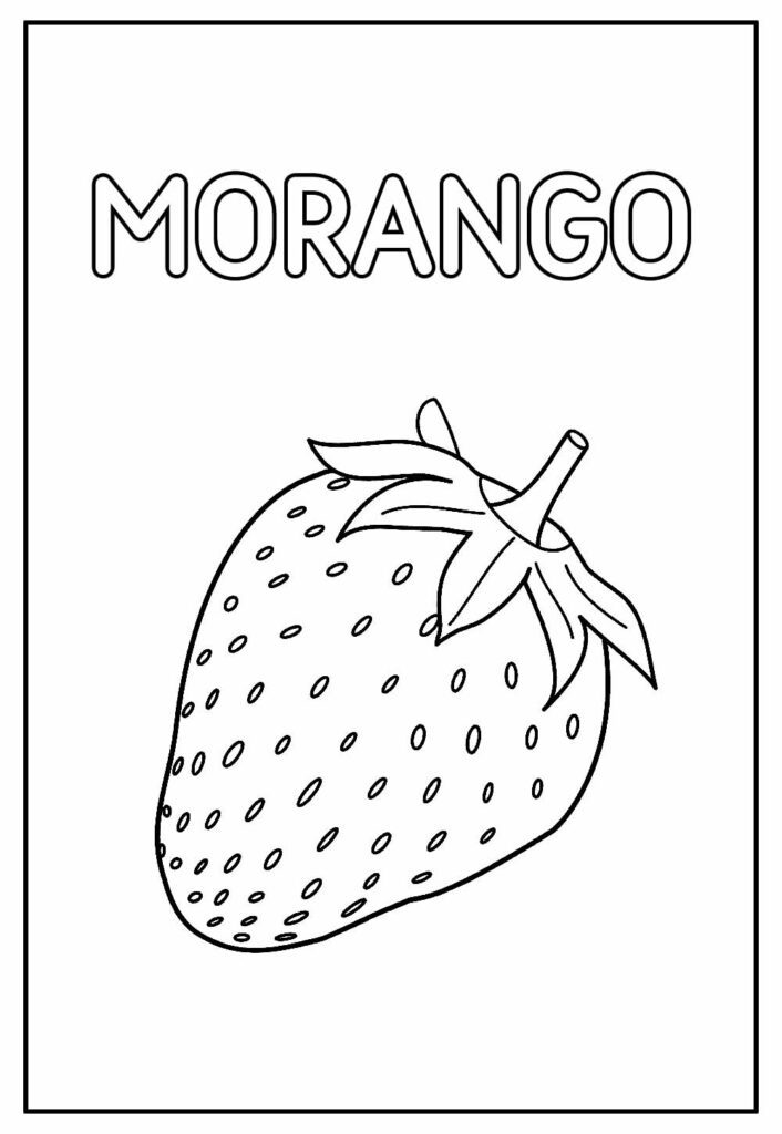 Desenho de Morango para colorir