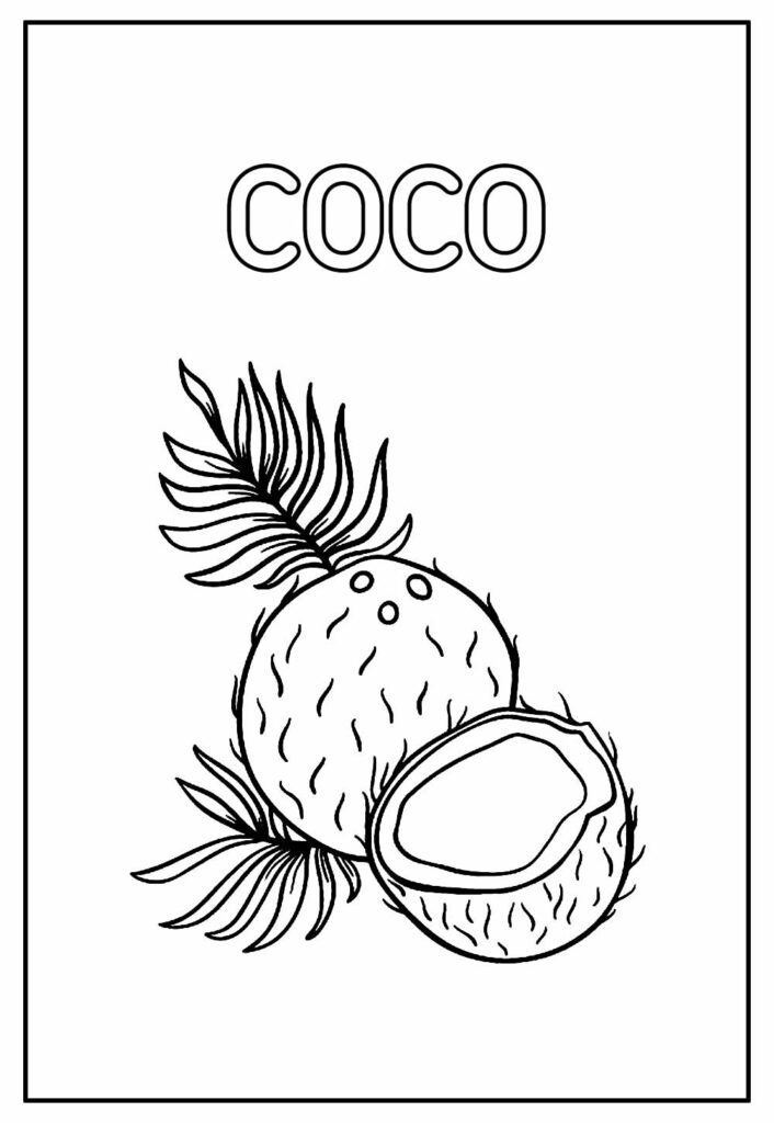 Desenho de Coco para colorir