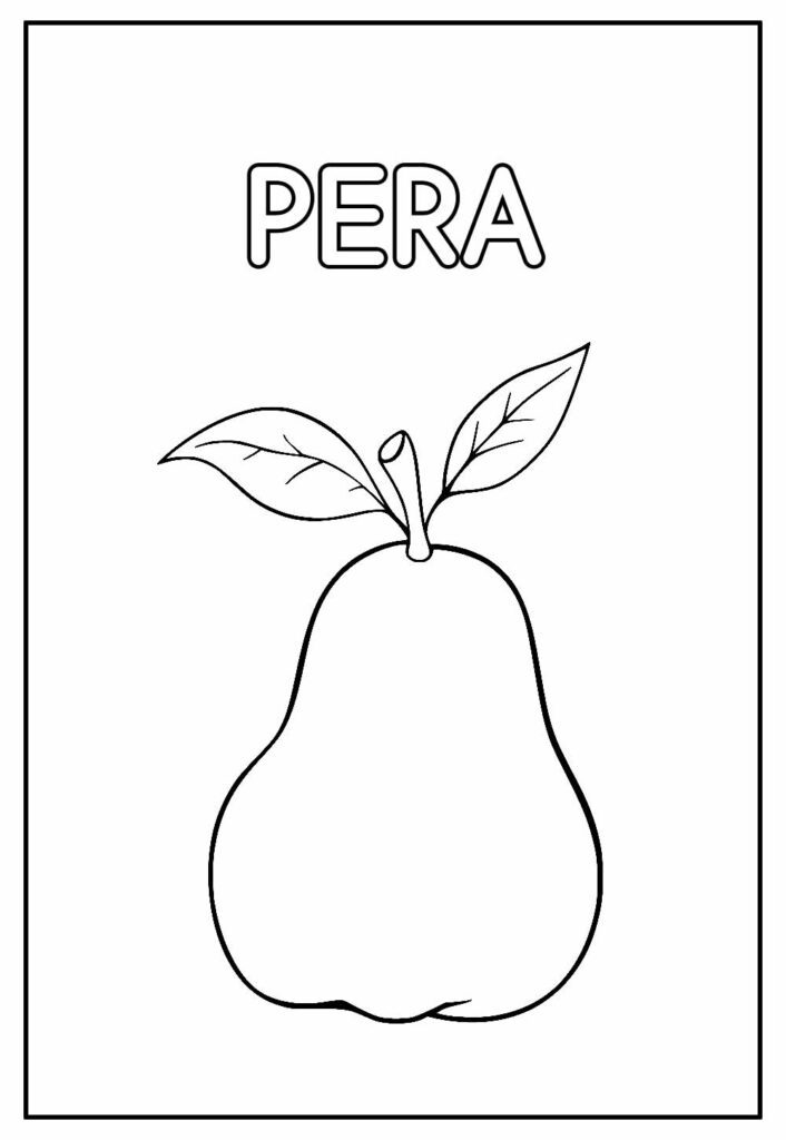 Desenho de Pera para colorir