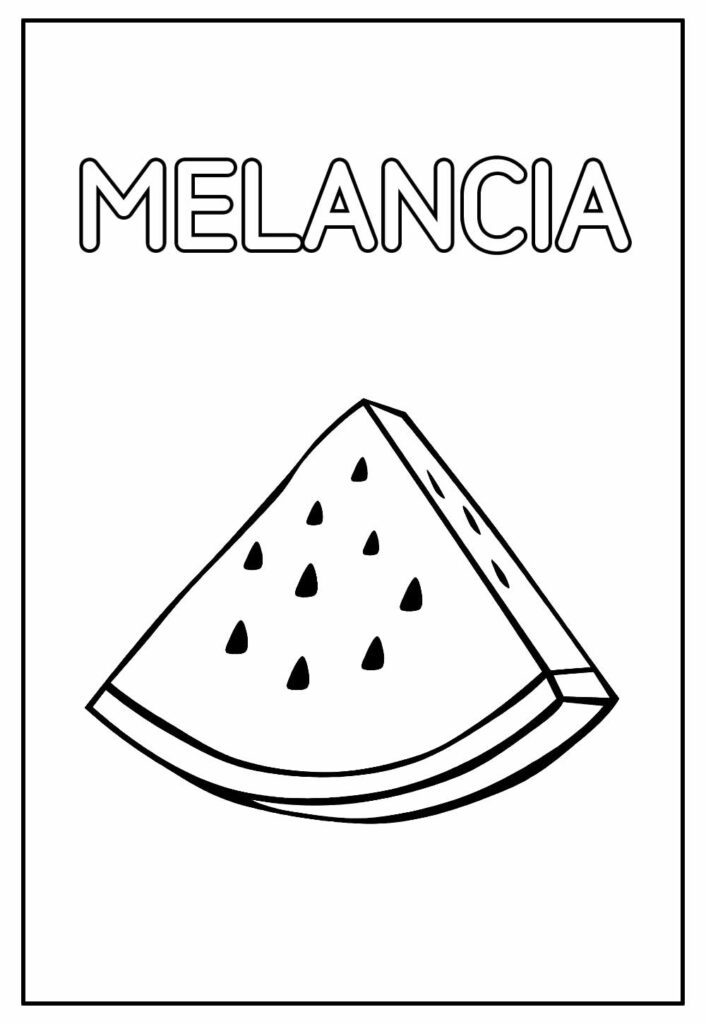 Desenho para colorir de Melancia