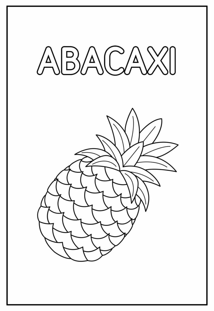 Desenho para colorir de Abacaxi