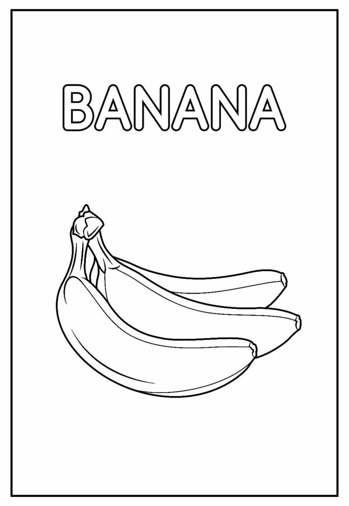 Desenho para colorir de Banana