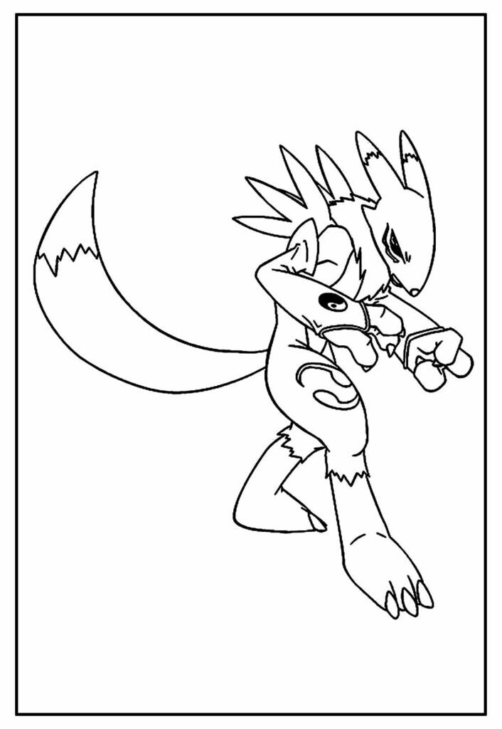 Desenho de Digimon para imprimir