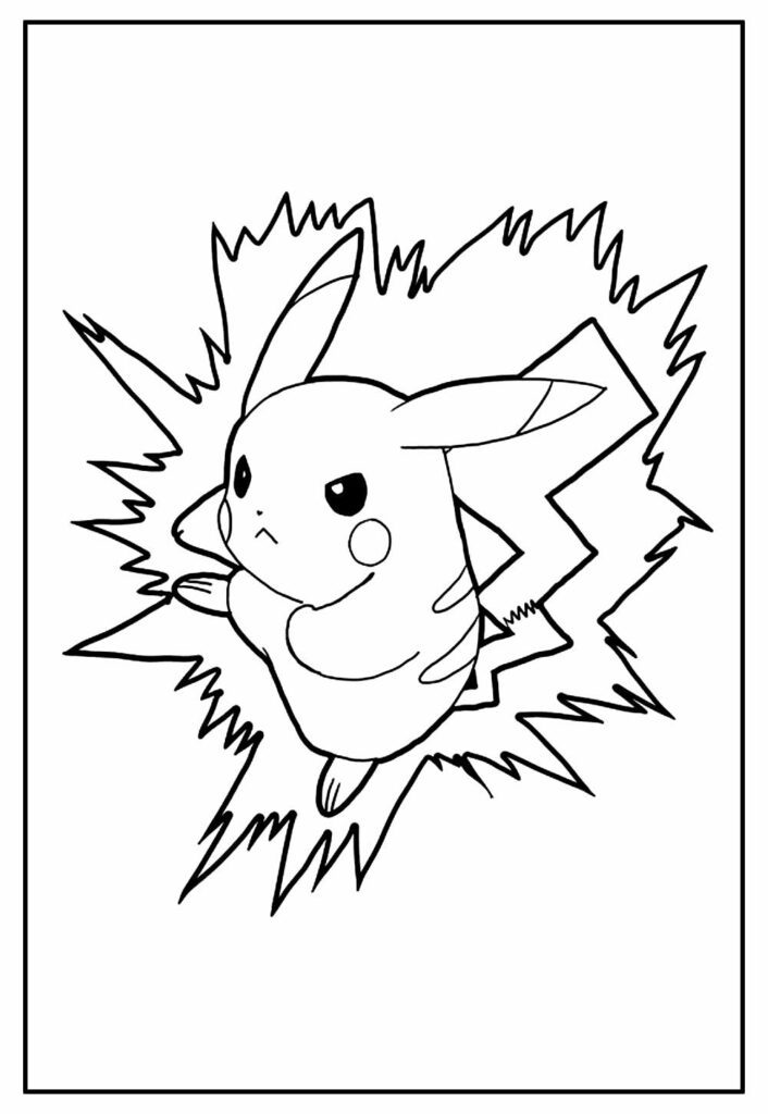 Desenhos do Pikachu para colorir