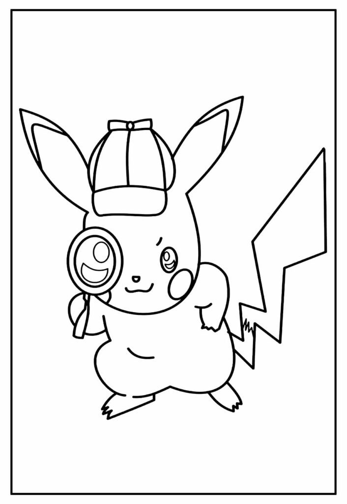 Desenhos do Detetive Pikachu para colorir
