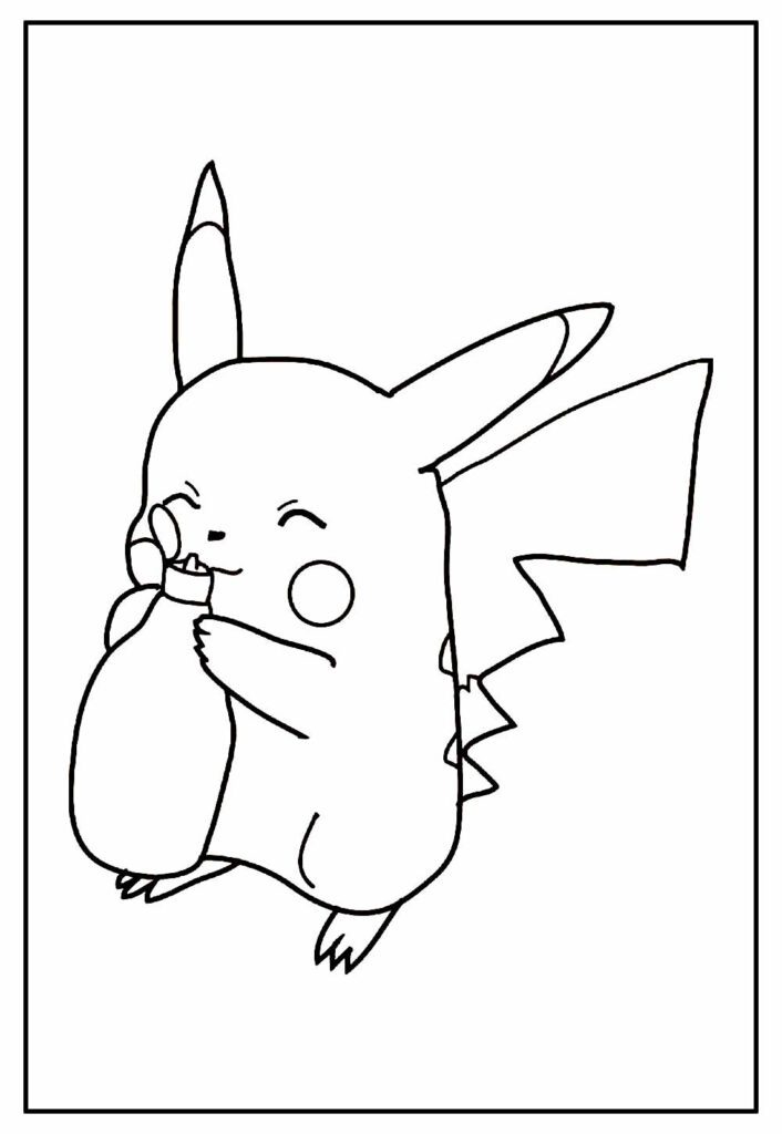 Desenho do Pikachu para colorir