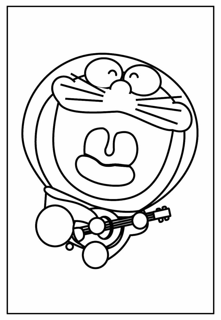 Modelo para colorir de Doraemon