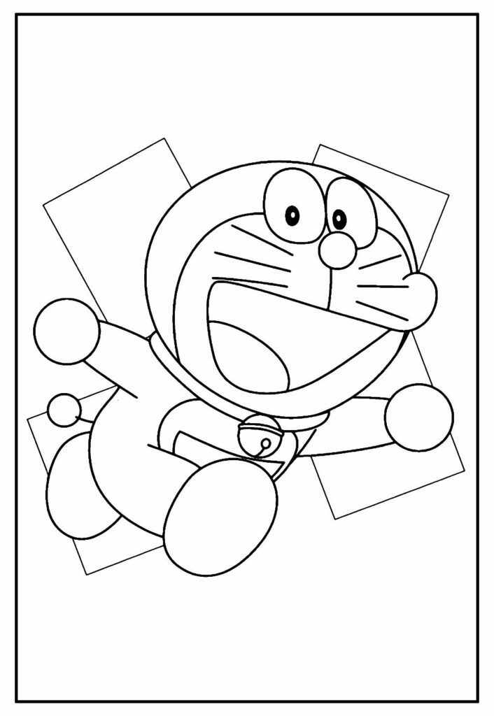 Desenho de Doraemon para colorir