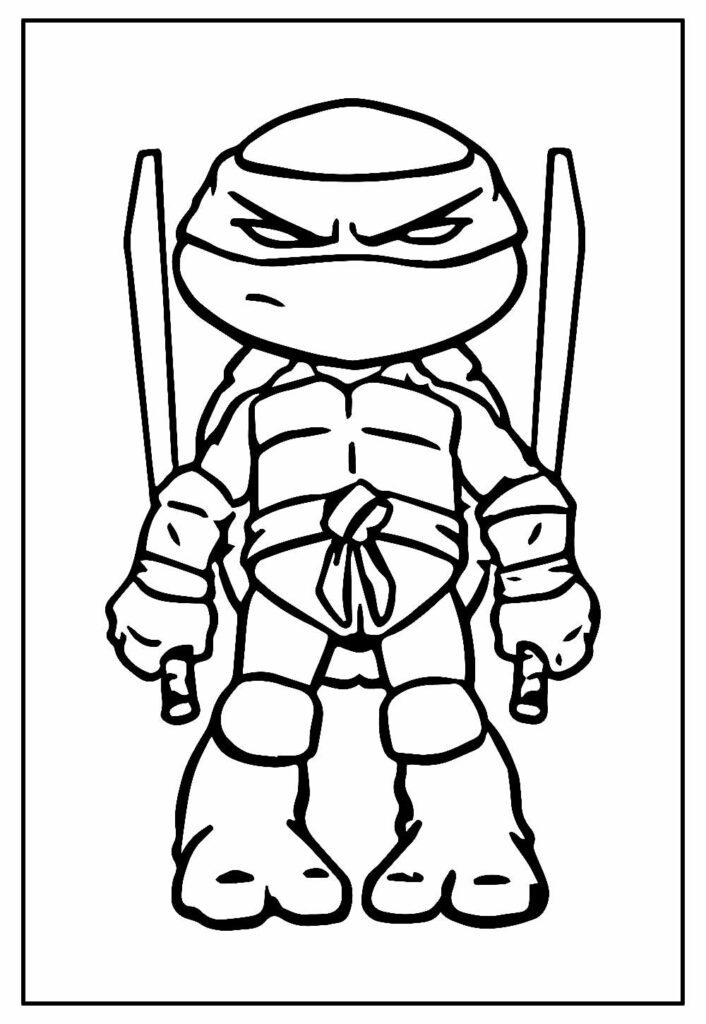 Desenho de Tartarugas Ninja para colorir
