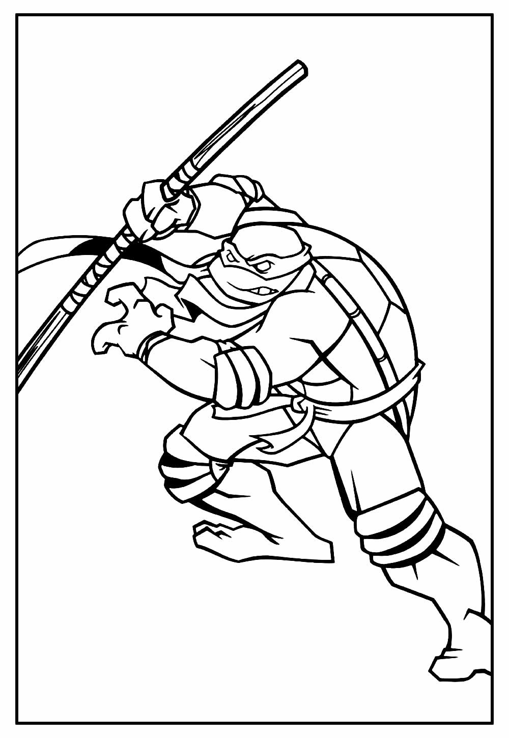 Desenhos de Tartarugas Ninja para colorir e imprimir