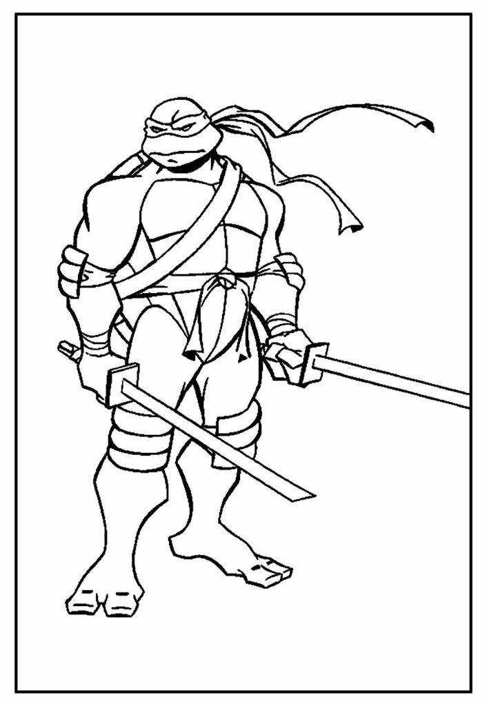 Desenho de Tartarugas Ninja para colorir