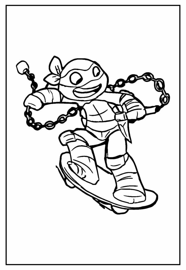 Desenho de Tartarugas Ninja para colorir
