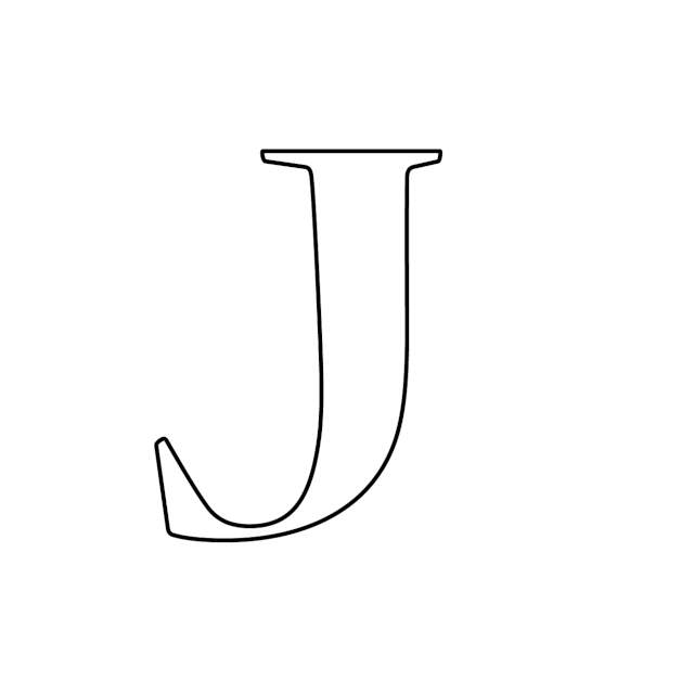 Moldes da letra J