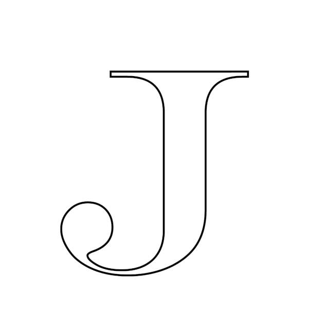 Moldes da letra J para imprimir