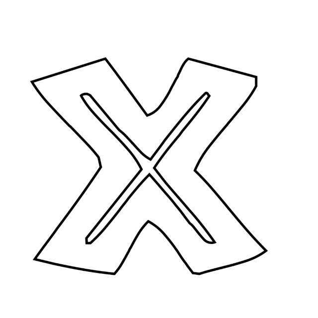 forma de x