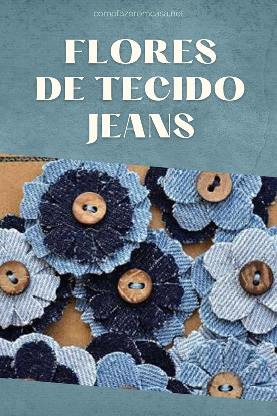 Decoração com Flores de Calça Jeans