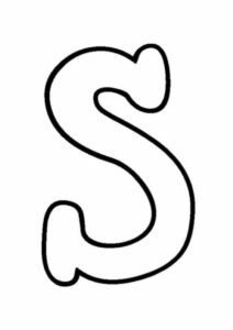 Moldes da letra S para imprimir e colorir - Como fazer em casa