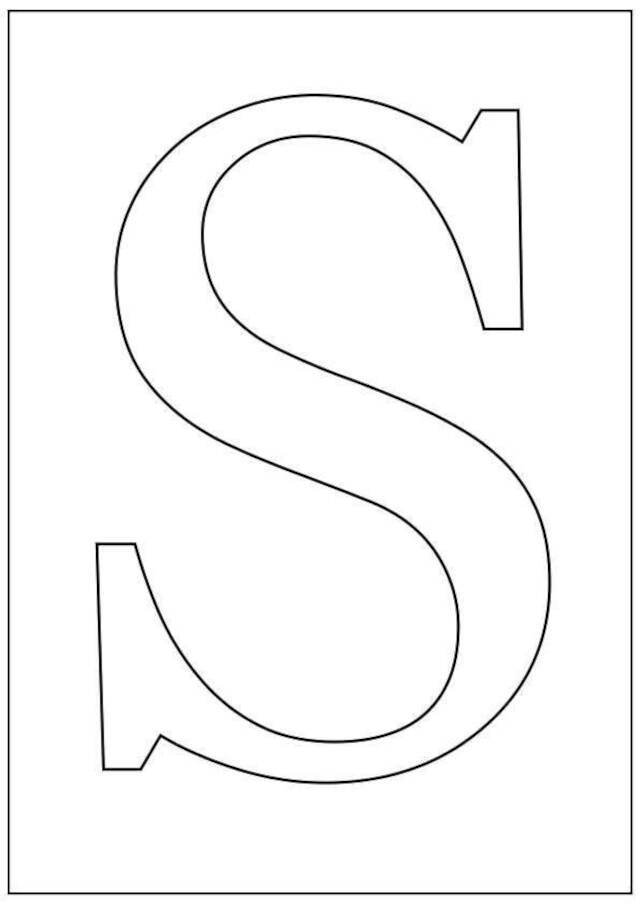 letra s para imprimir