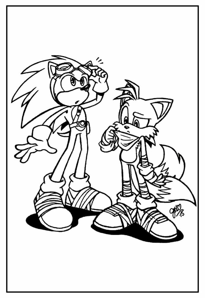 Desenhos de Tails para pintar e colorir - Como fazer em casa