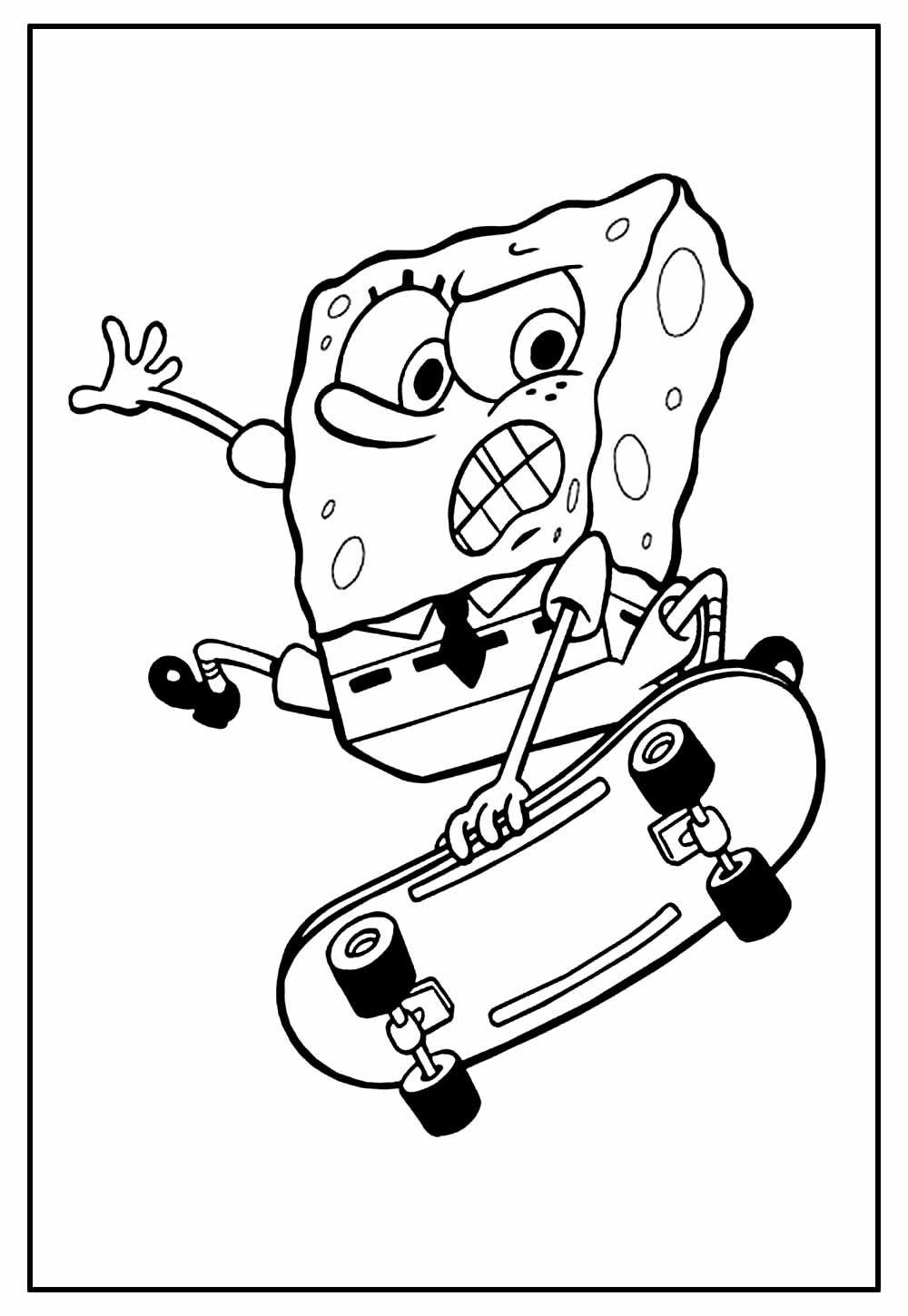 Desenhos de Bob Esponja para pintar e colorir