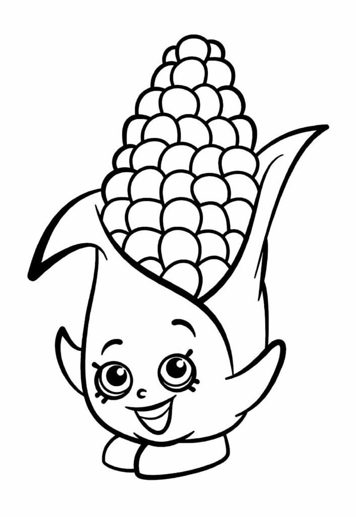 Desenho Divertido de Milho