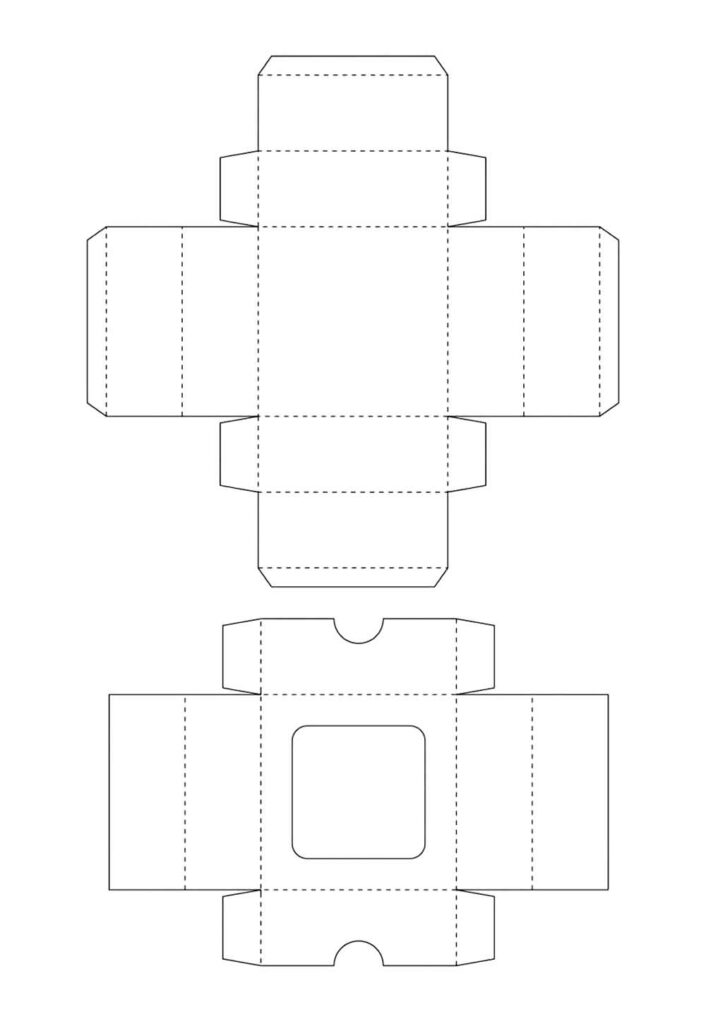 Molde de Caixinha de Papel
