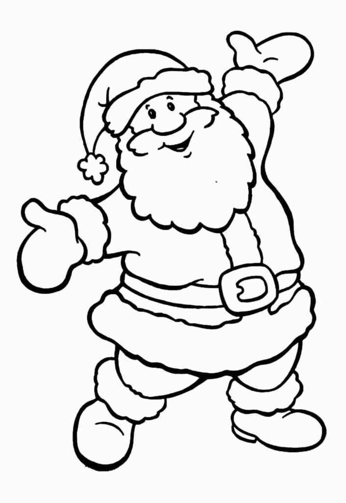 Desenho de Papai Noel para colorir