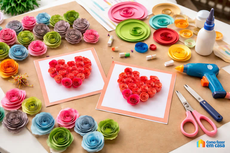 Decoração com Flores de Papel