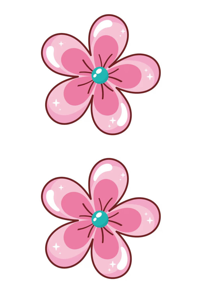 Moldes de Flores Coloridas