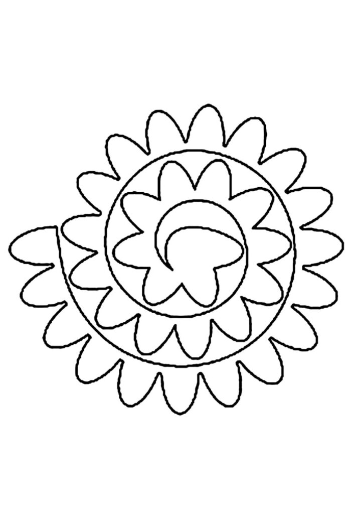 Molde de Flor Espiral