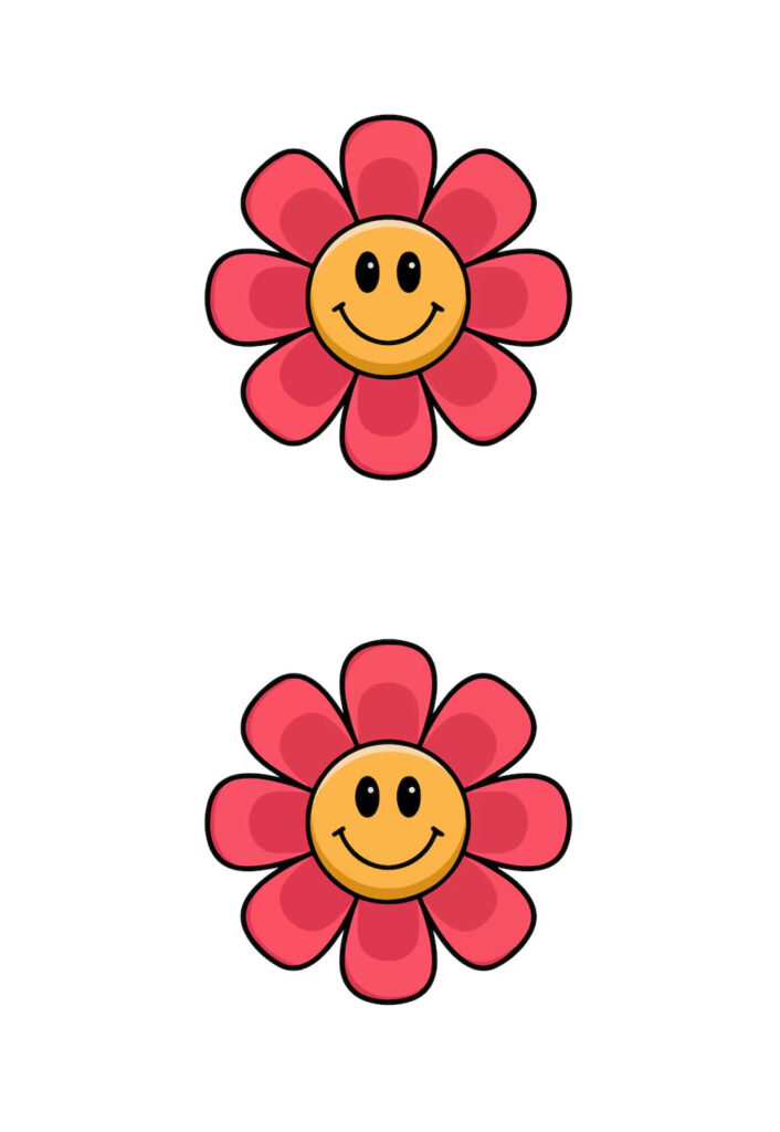 Moldes de Flores Coloridas