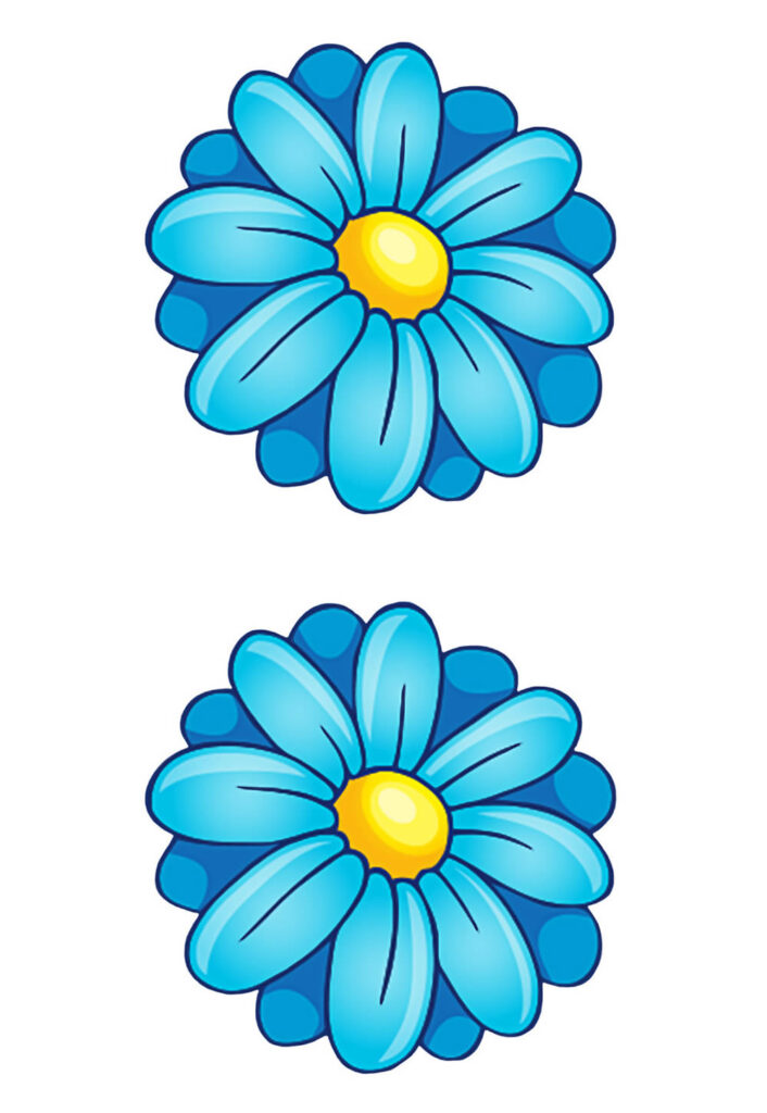 Moldes de Flores Coloridas