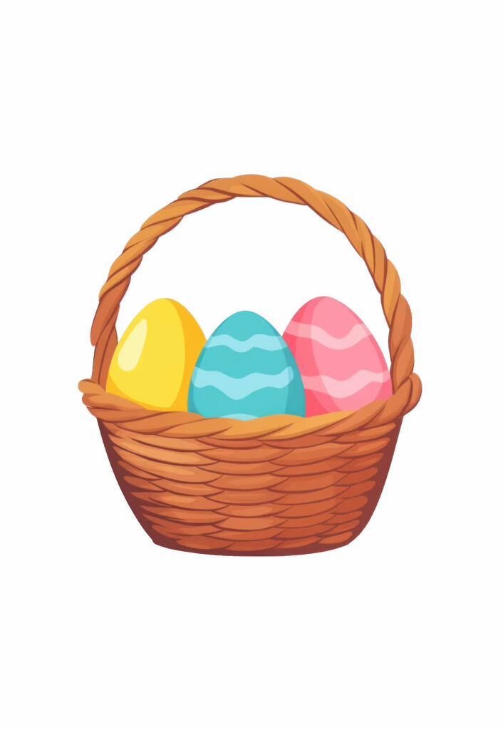 Cesta de Páscoa com Ovos