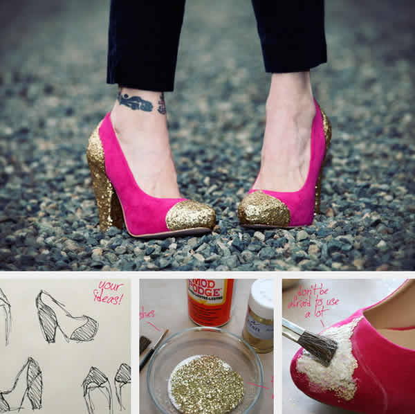 Sapatos com Glitter