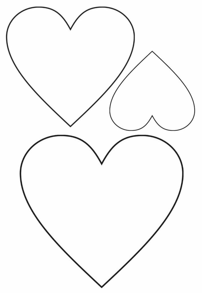 Moldes de Coração para imprimir