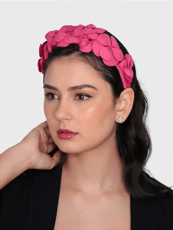 Tiaras com Flores de Tecido