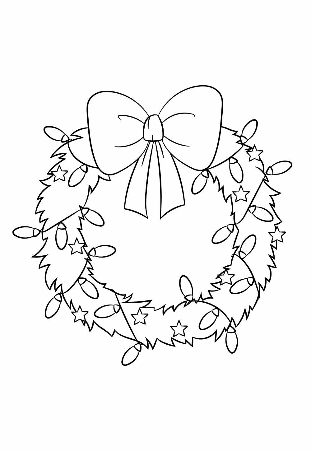 Desenhos de Guirlanda de Natal para colorir - Como fazer em casa
