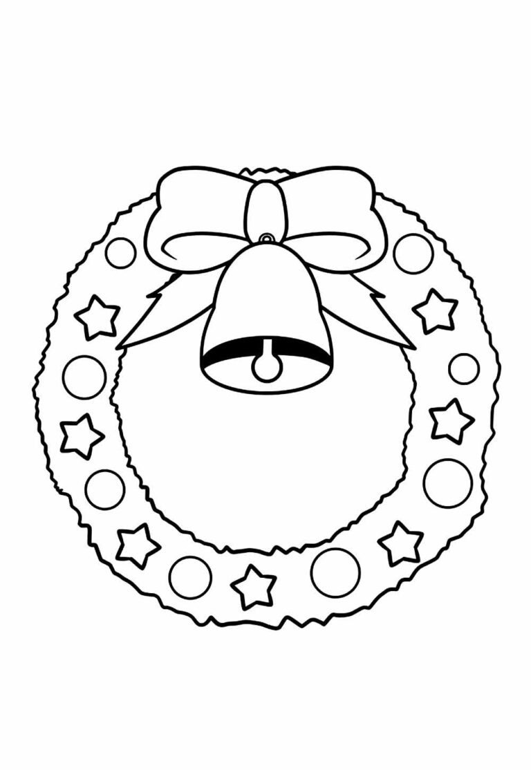 Desenhos de Guirlanda de Natal para colorir - Como fazer em casa