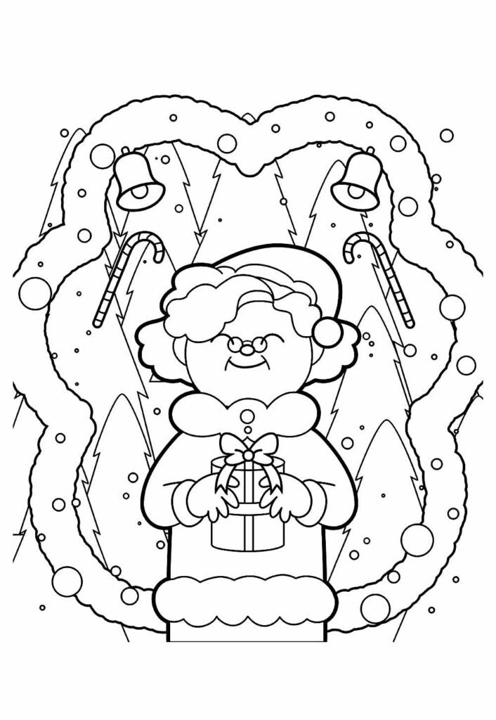 Mamãe Noel para colorir