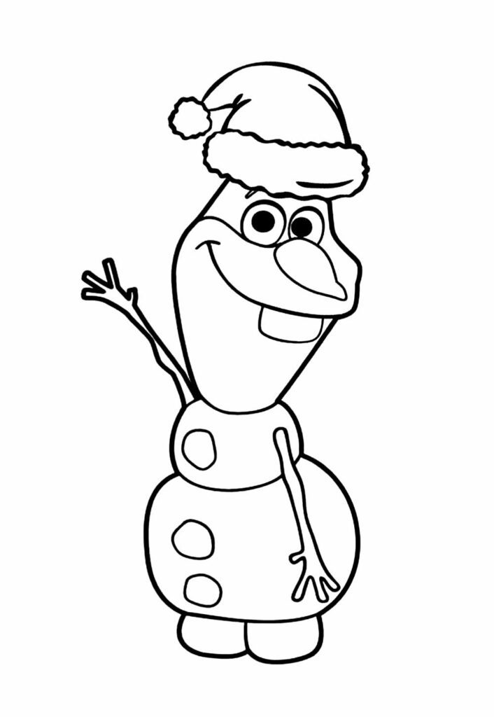 Desenho de Olaf de Natal para colorir