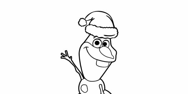 Desenhos de Olaf de Natal para pintar