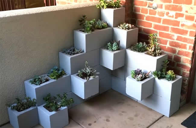 Decoração com Blocos de Concreto