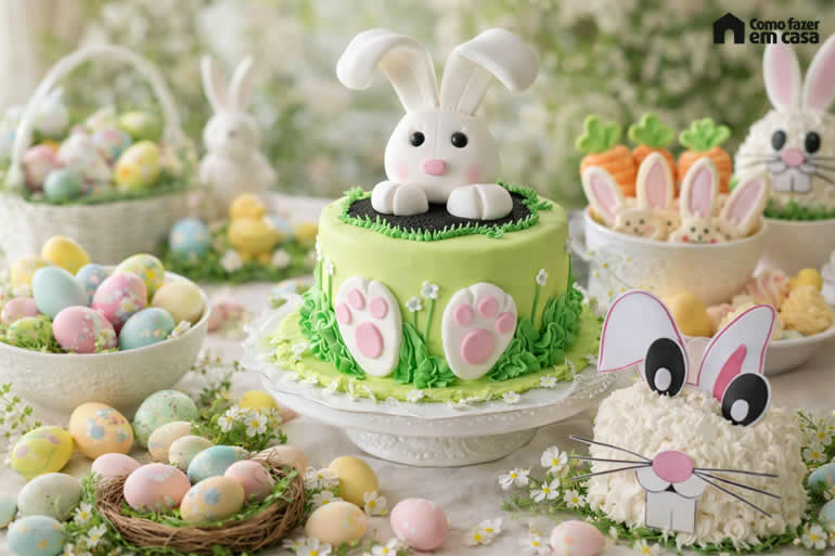 Decoração de Bolo de Páscoa
