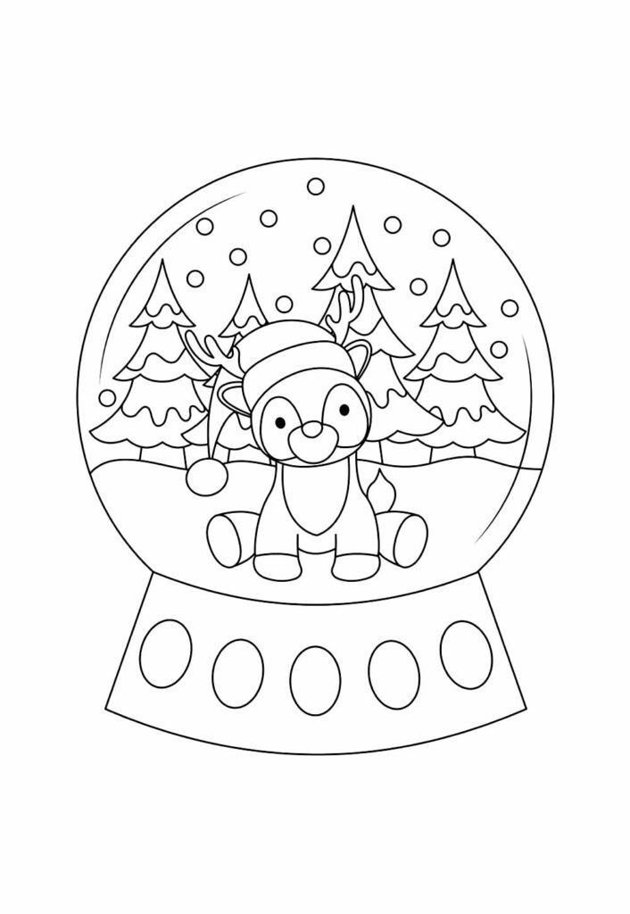 Desenho de Globo de Neve