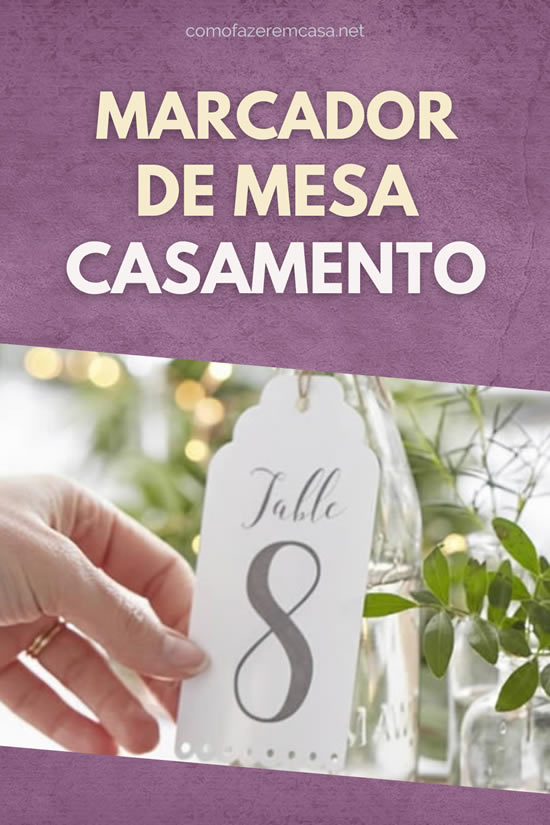 Marcador de Mesa para Casamento