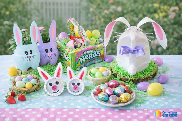 Enfeites de Páscoa com Reciclagem