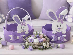 Coelhinhos de EVA para Páscoa