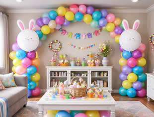 Decoração de Páscoa com Balões