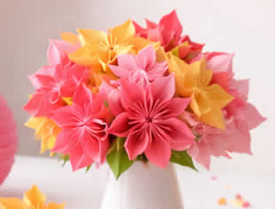 Flor de Origami para Decoração