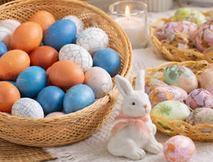 Decoração com Ovos Coloridos